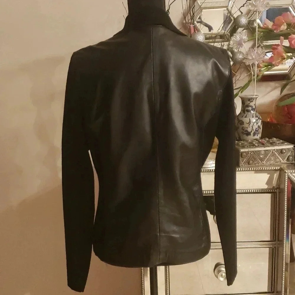 Peck & peck collection lamb leather/wool jacket size M - Picture 3 of 7